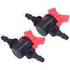 2PCS Flow Regulator ABS Plastic Liquid Control Stop Valve Water Pump Straight Through Valve 8mm
