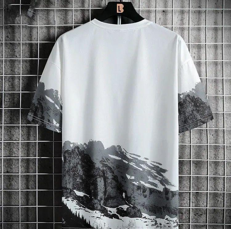 T-shirt estiva da uomo nuovo alla moda completo di pantaloni in seta di ghiaccio versione coreana taglia grande casual da uomo tendenza Ins selvaggio e bello