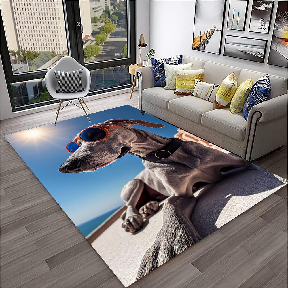 Süßer Hund Samojede, Chihuahua, Zwergspitz, Husky Cartoon Teppich für Zuhause Wohnzimmer Schlafzimmer Sofa Fußmatte Dekoration, Kinder Rutschfest