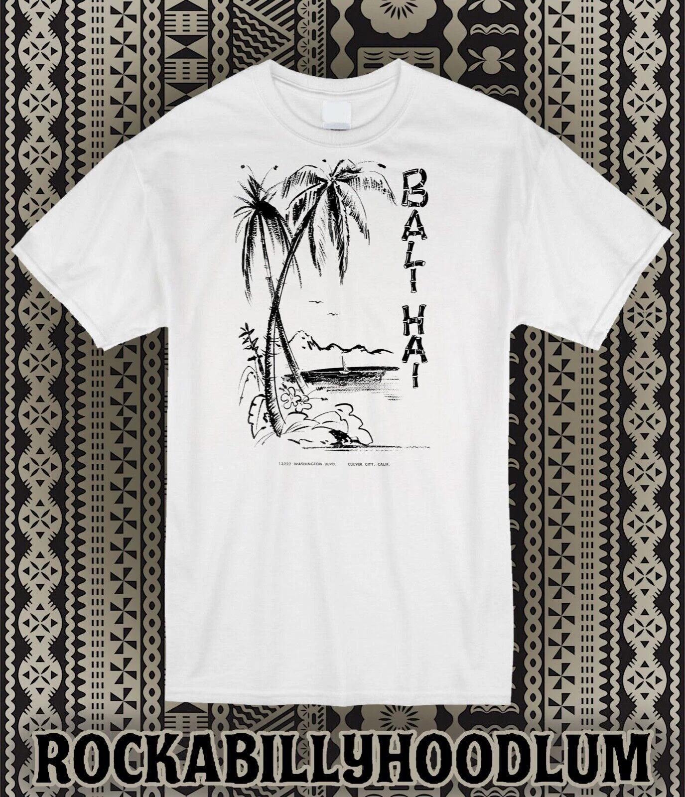 

Retro Tiki Art Tee T Shirt Bar Mug Restaurant Bali Hai Shelter Island Polynesian XL