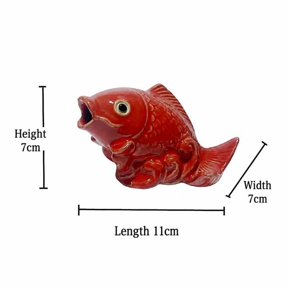 Ceramic Fountain Nozzle Sprinkler Wear Resistant Ceramic Carp Fish Statue Yard Decoration