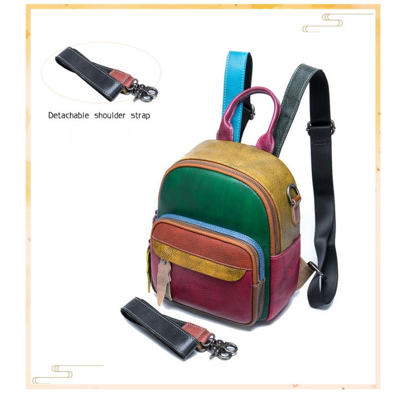 Genuine Leather Rubbed Vintage Women's Shoulder Bag Trendy Backpack