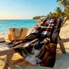Christmas Beach Towel Soft Durable Quick-Dry Comfortable Lightweight Suitable for Sports, Travel, Swimming, Yoga, Bathroom, Beach, And Pool