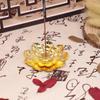 Alloy Lotus Incense Burner Stick Holder Buddhism Zen Line Plate Sandalwood Coil Base Temples Yoga Studios Home Decoration