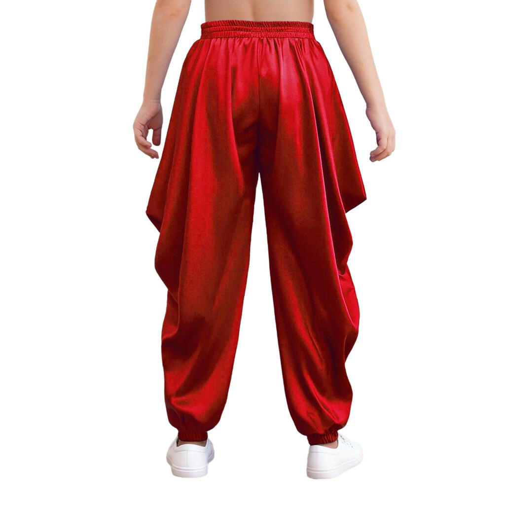 Chlapecké saténové kostýmy na halloweenskou cosplay tématickou párty Dhoti kalhoty Elastický pas Volné pytlovité kalhoty