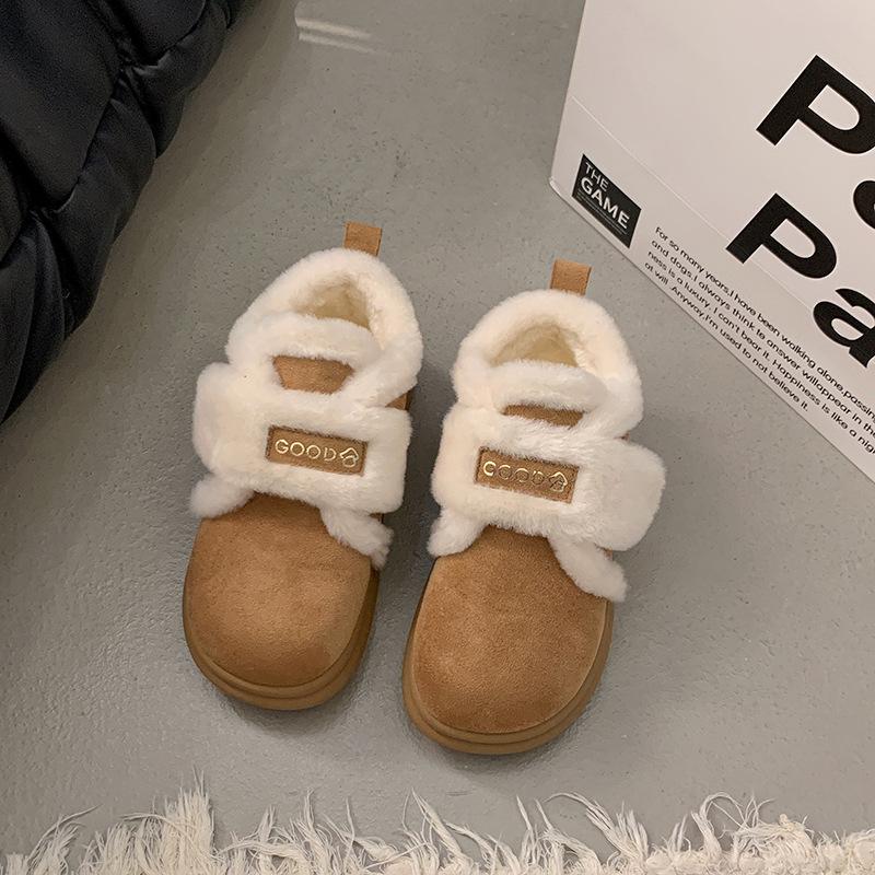 

Women s Fur Mouth Lightweight Thick Sole Winter Insulated Fur One Snow Boots Anti-slip Cushioning Wear-resistant Casual Sports Cotton Boots 40 верблюд