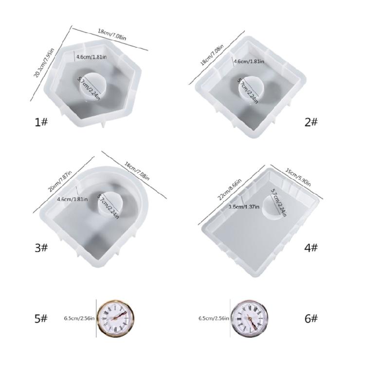Uhr Silikon Epoxidform Harzgussform für Blumen Schreibtisch Heimdekoration