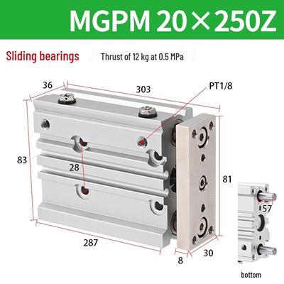 Langsai Zebor MGPM20 Slide Bearing Three-Axis Cylinder