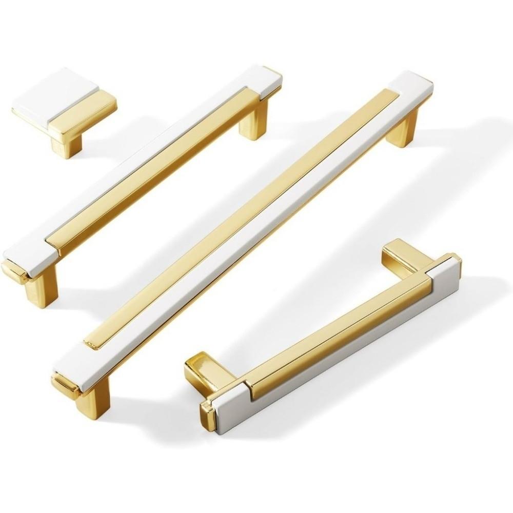 Double-colors Cabinet Pull Zinc Alloy Drawers Pull Nordic Kitchen Cabinets Handle  Cabinet Hardware