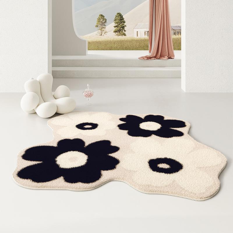 Irregular Cloakroom Non-Slip Mat Nordic Style Living Room Decoration Shaped Carpet Thicken Bedroom Bedside Rug Home Plush Rugs