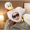 Plush Duck Hooded Hat Teens Photo Prop Cosplay Costume Accessory Soft Short Pile Stuffed Animal Headwear