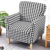 1PC Printing Tub Club Armchair Cover Stretch Sloping Arm Back Slipcover Soft Single Small Chair Seater Sofa Covers for Home Club