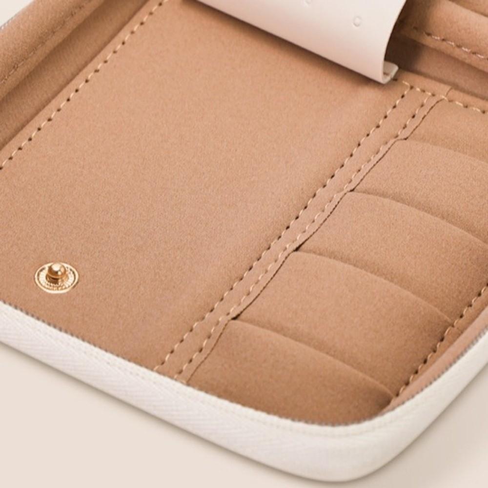 Dustproof Portable Jewelry Organizer Leather Jewelry Display Box  Necklace