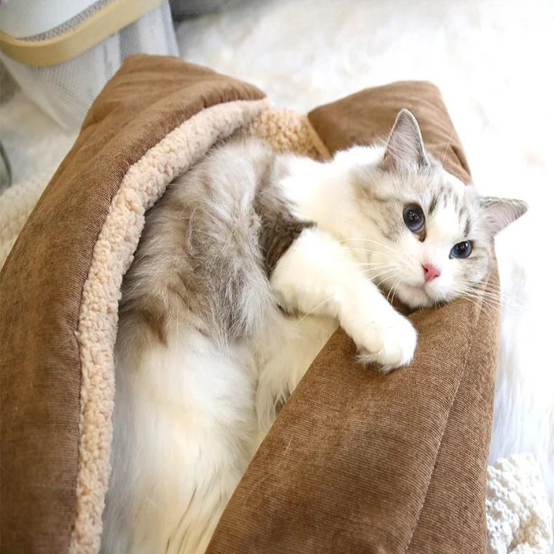 Warm Thickened Cat Bed Multifunctional Foldable Pet Mat For Cats Small Dogs Indoor Kitten Sleeping Mat Soft Cozy Pet Supplies Home Furniture