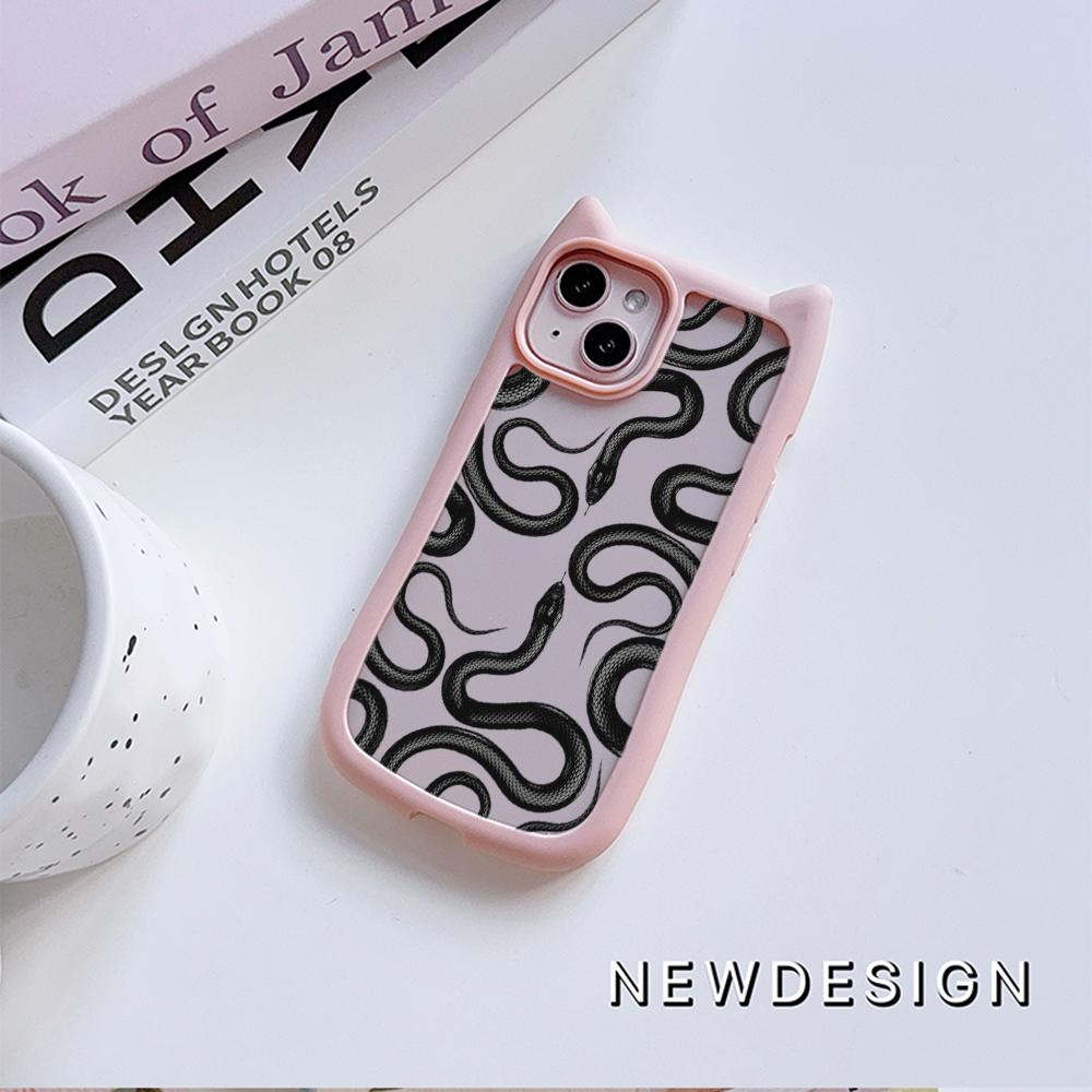 Мягкие чехлы для телефонов с кошачьими ушками для iPhone 16 15 13 12 11 Pro Max 14 Plus — фото 5