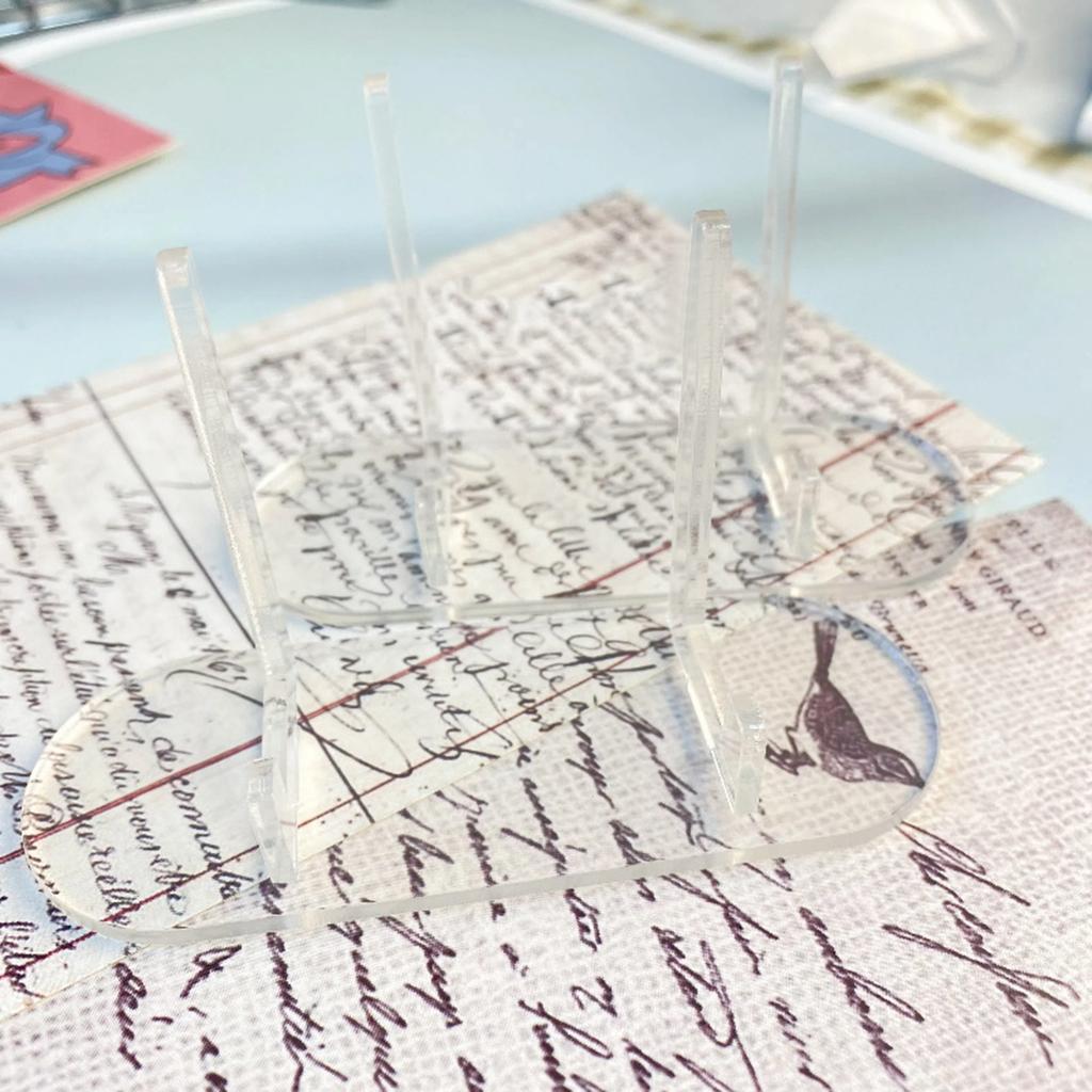 10Pieces Clear Acrylic Card Stands for Graded Sports Cards and Trading Card Display Challenge Coin Small Easels Stands