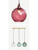 Nordic Embossed Colorful Glass Sphere Pendant Light for Bedroom, Bedside, or Restaurant Bar.