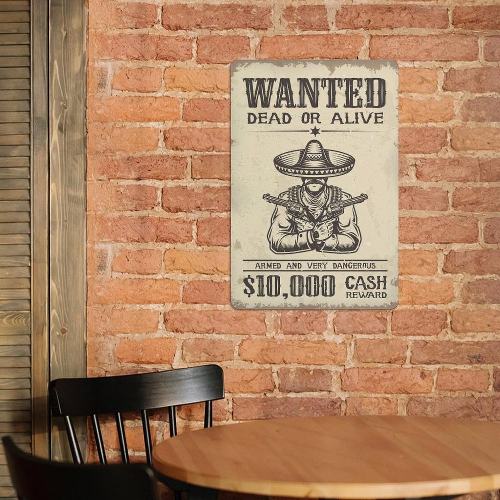 1 Pack Mid-Century Retro Tin Sign with Rough Rusted Style for Classic Indoor Décor, Available In 20x30cm or 30x40cm