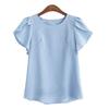 Summer Women Lotus Short Sleeve Blouse Tops Ladies Loose T Shirt Casual Top Tee