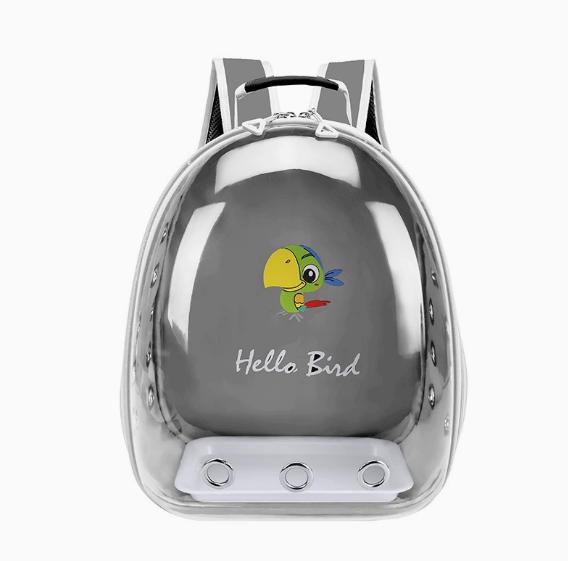 Bird bag Parrot bag Go out Backpack Transparent bird cage Porous Portable gray machine Xuanfeng tiger skin