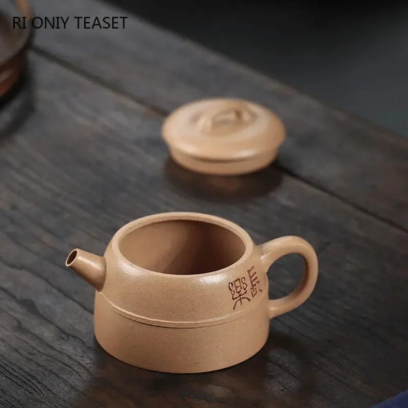 180ml Yixing Purple Clay Teapot Beauty Tea Infuser Handmade Tea Pot Raw Ore Section Mud Kettle Chinese Zisha Tea Set Gifts