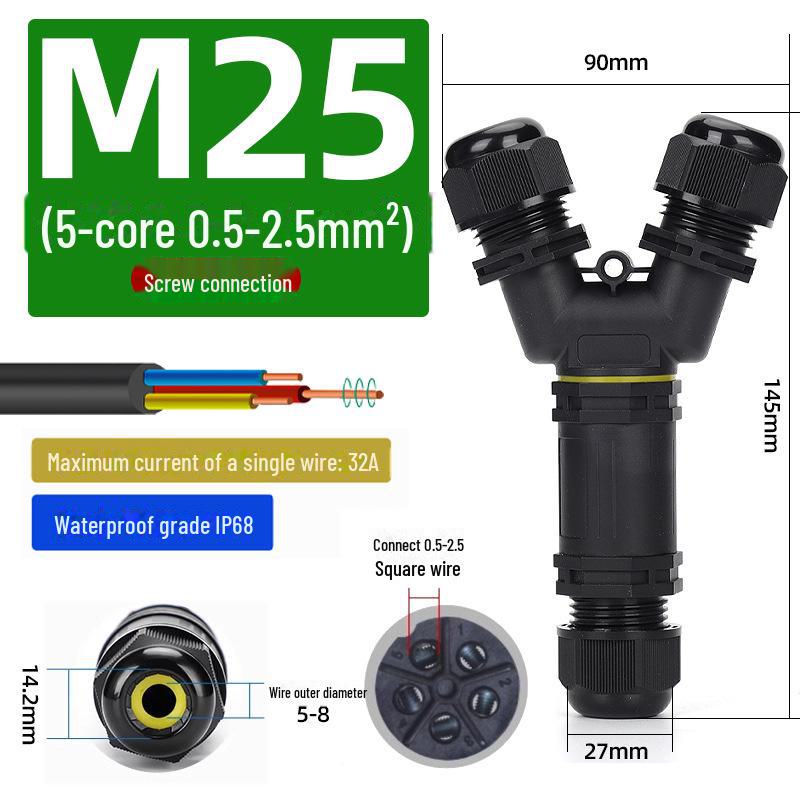 Waterproof Outdoor Quick Connector Terminal - 2/3/4 Core Rainproof Docking Plug