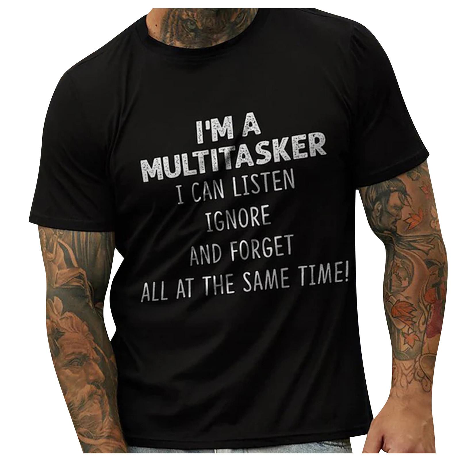 

Men s T-shirt Graphic Text 3D Printing Street Casual Short Sleeve Button Down Printed Clothing Basic S чёрный