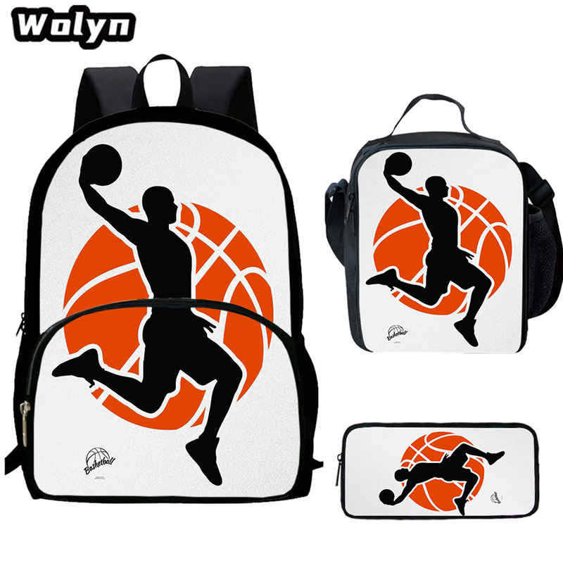 Basketball Basketball School Bag High Definition Printing Multifunctional Cross-Border Backpack