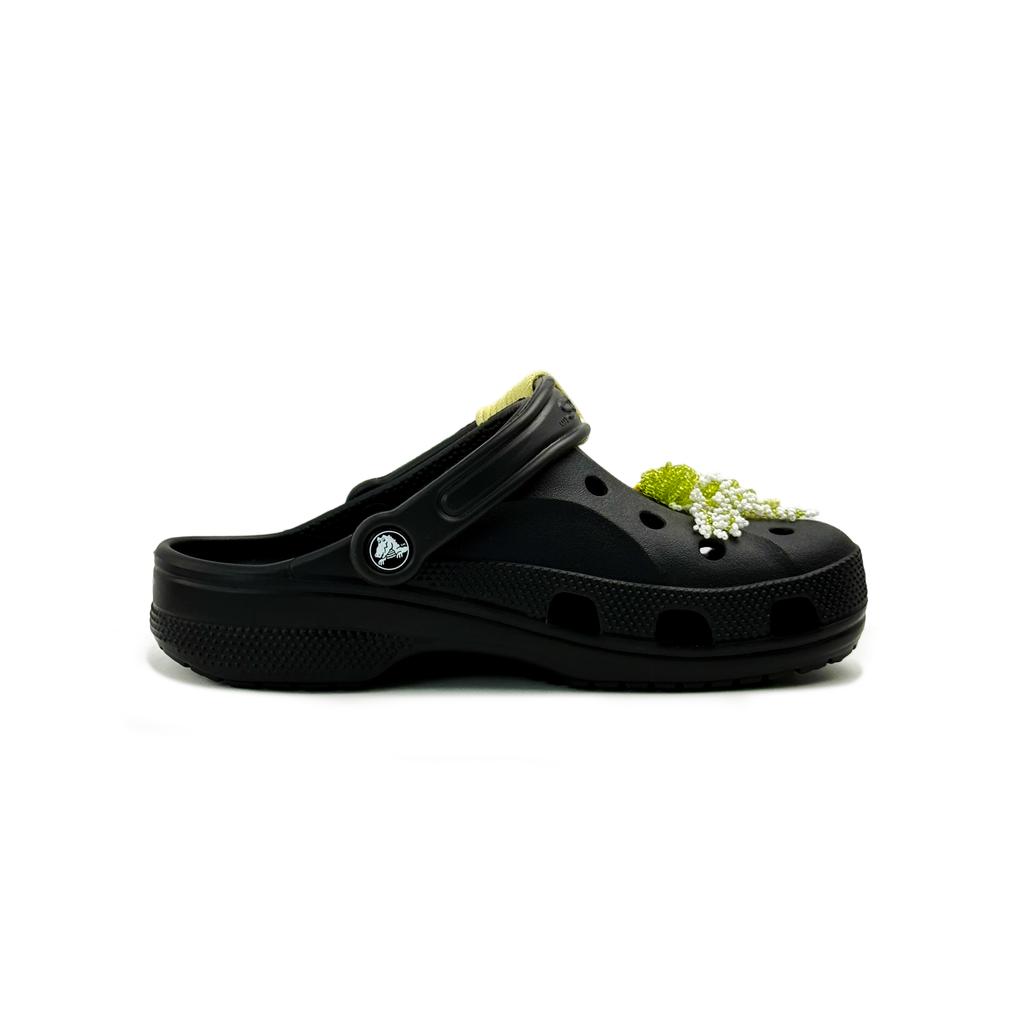 Crocs Baya EVA Fresh and Romantic Sweet Dopamine Butterfly Flower Fashion and Leisure College Hole Shoes Women Black