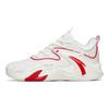 Air Space 3 Fabric Shock Absorption Non-Slip Wear-Resistant Breathable Low-Top Basketball Shoes Men Sneaker White Red 112211608-4