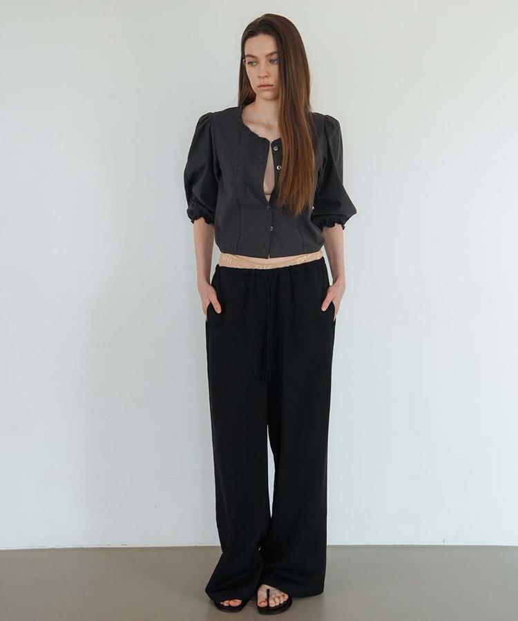 Seuleoum Relaxed Banding Pants_Black