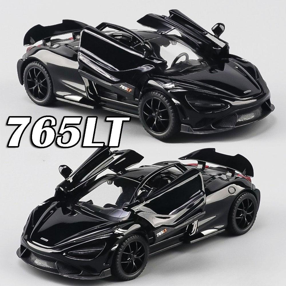 Bai Fen Bai Dolls And Toys Light 1:32 765Lt 720S Model Supercar Toys Alloy Diecast Sound Doors Opened Pull Back Exquisite Body Ornament Sports Cars For Kid