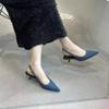 Fashion Women Sandals 2024 New Summer Shoes for Women Pointed Toe Dress Sandals Thin High Heels Elastic Band Sandals Sandalias De Mujer