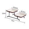 2 Tier Serving Tray Mini Cake Cupcake Stand with Rack for Wedding Buffet Red
