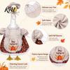 Seasonal Goose Dress for Outdoor Display Thanksgiving Porch Outfits 23" Statue, Fall Maple Leaf Holiday Apparel Yard Pumpkin Clothes, Autumn