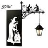 Decorative Metal Street Lamp Library Lantern, Bookshelf Lighting, Witch Hat for Reading Nook, Vintage Iron Bookend Quiet Nook with Warm LED