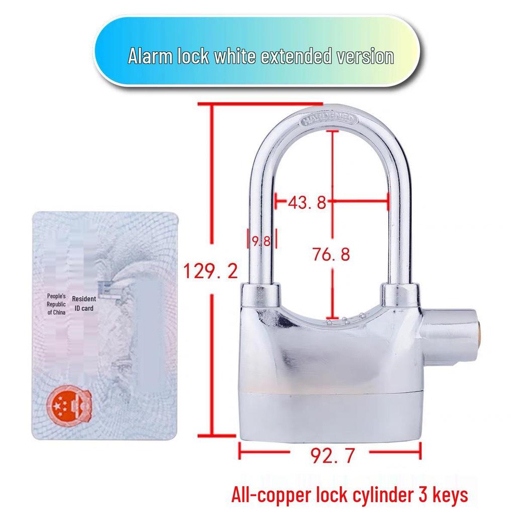 Waterproof Anti-Theft Alarm Padlock for Motorcycle and Main Door