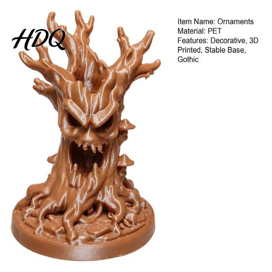 Artistic Desktop Decoration 3D Printed Tree Spirit Figurine Gothic Ferocious Monsters Ornament for Unique Horror Home Accents Halloween Miniature