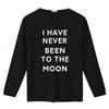 I Have Never Been To The Moon T Shirt Y2K Funny Meme Gag Weirdcore Clothing For Her Him Oddly Specific vintage Washed