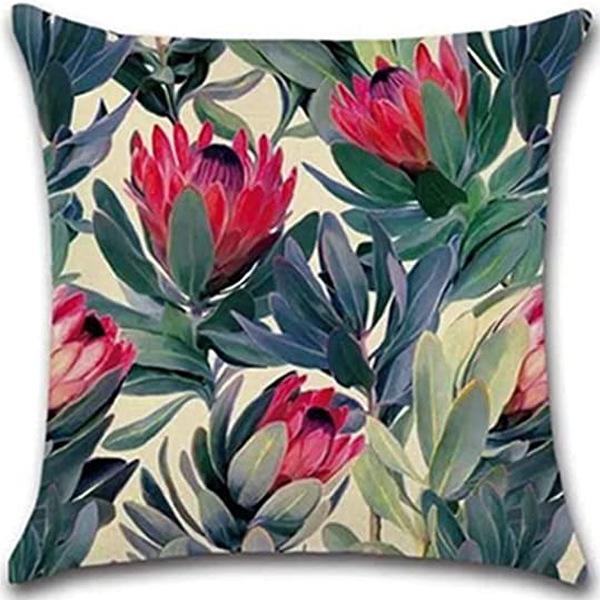 New Nordic Green Plant Printed Pillow Case Sofa Pillow Leaf Series Decorative Pillow Linen