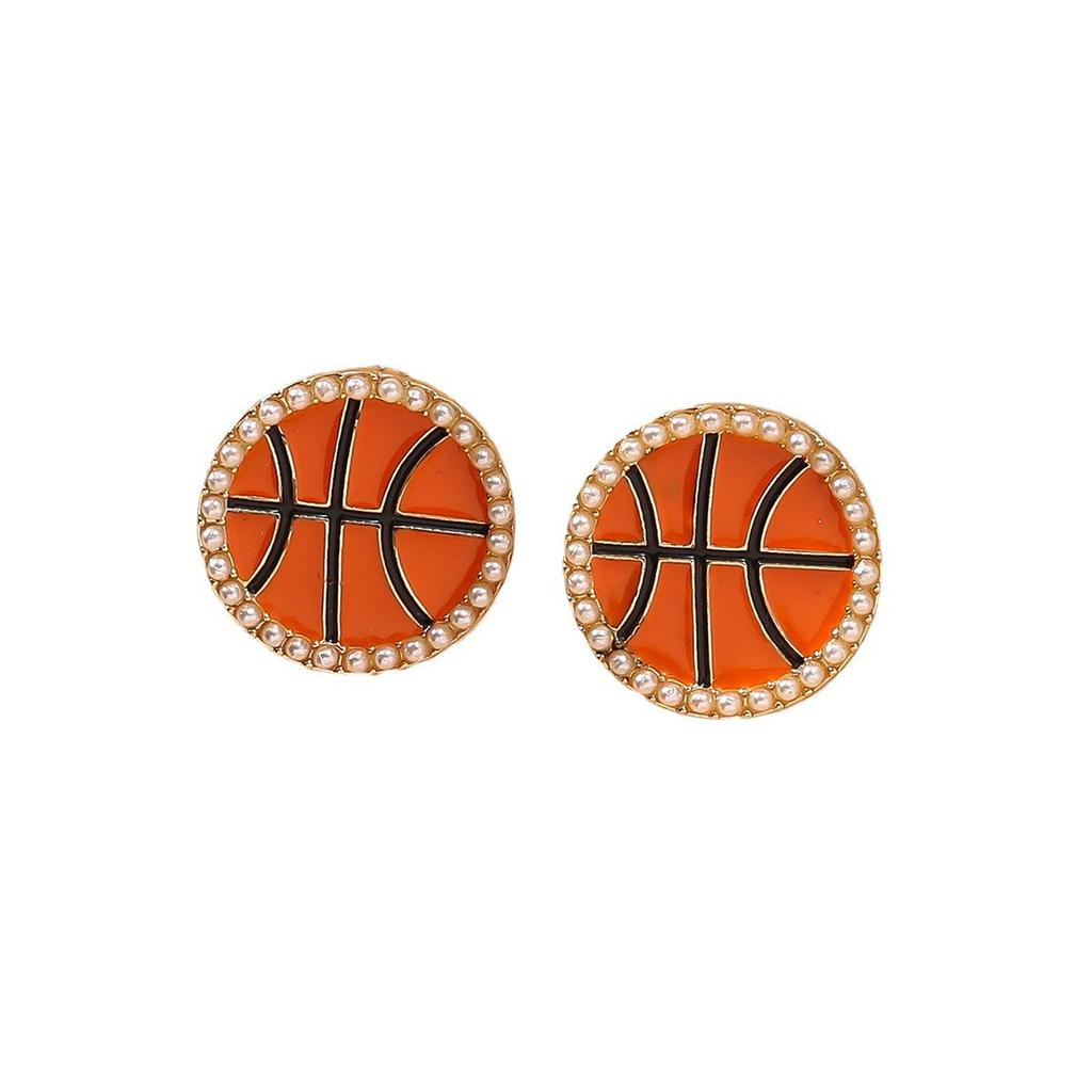 Korean Creative Football Metal Earrings - Simple & Stylish Women's Fashion Accessories