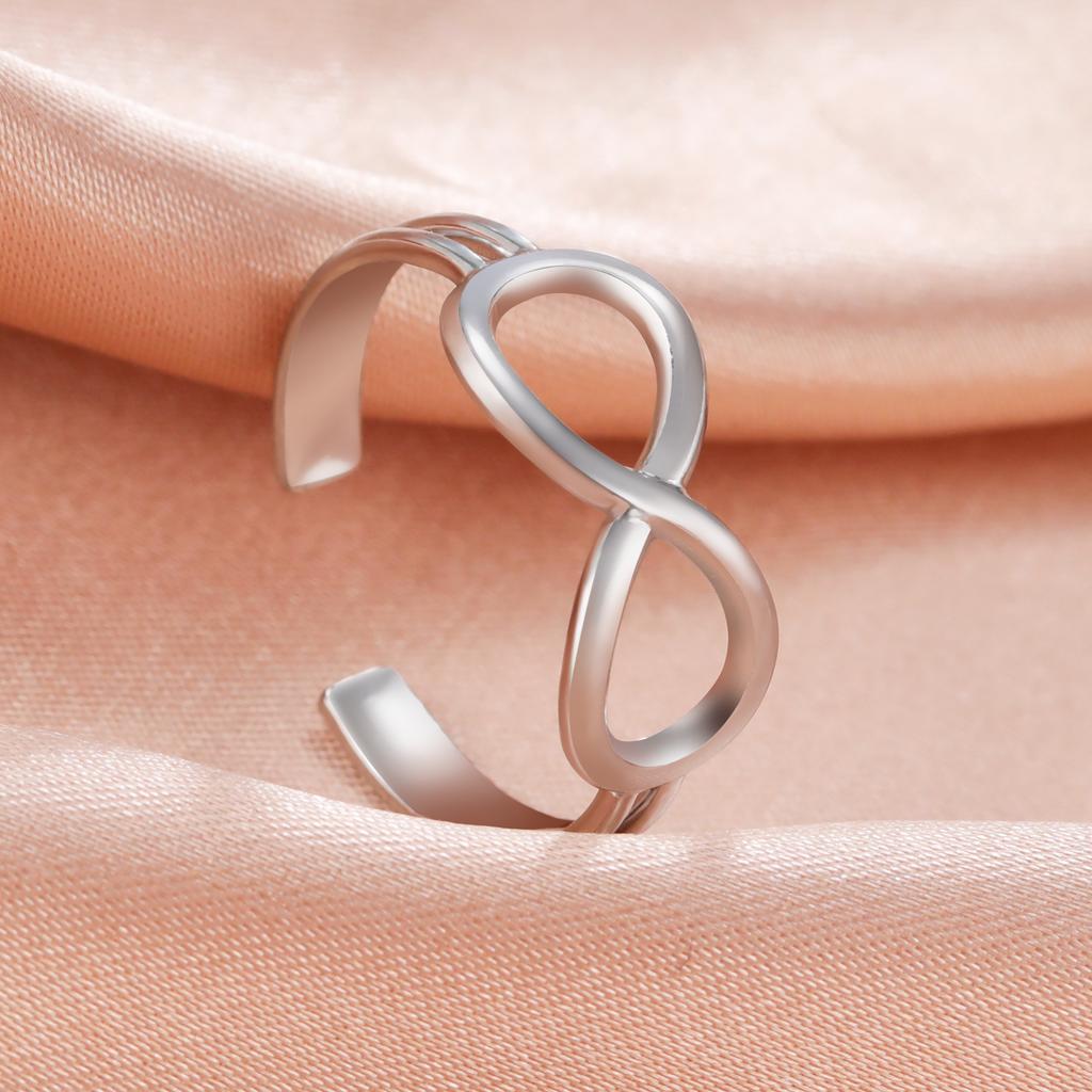 Infinity Finger Rings Stainless Steel Classic Eternity Endless Love Ring Minimalist Jewelry for Women
