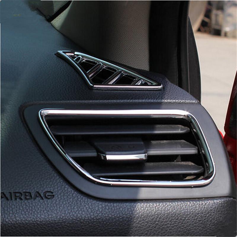 ABS Chrome Air Vent Conditioning Trim Cover Special Interior Conversion Sticker For Kia RIO K2 2010-2016 Car Styling