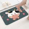 Cartoon Cat Calf Rabbit Floor Mat Bathroom Absorbent Foot Door Mat Anti Slip Decor Entrance Mat