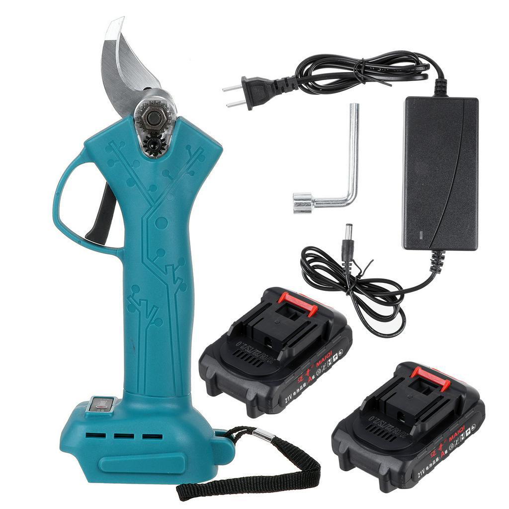 Akumulatorowe Elektryczne Akumulatorowe Nożyce do Przycinania Sekator Obcinak do Gałęzi 2 Akumulatory Li-Ion 21V Elektryczne Narzędzie do Przycinania Owoców