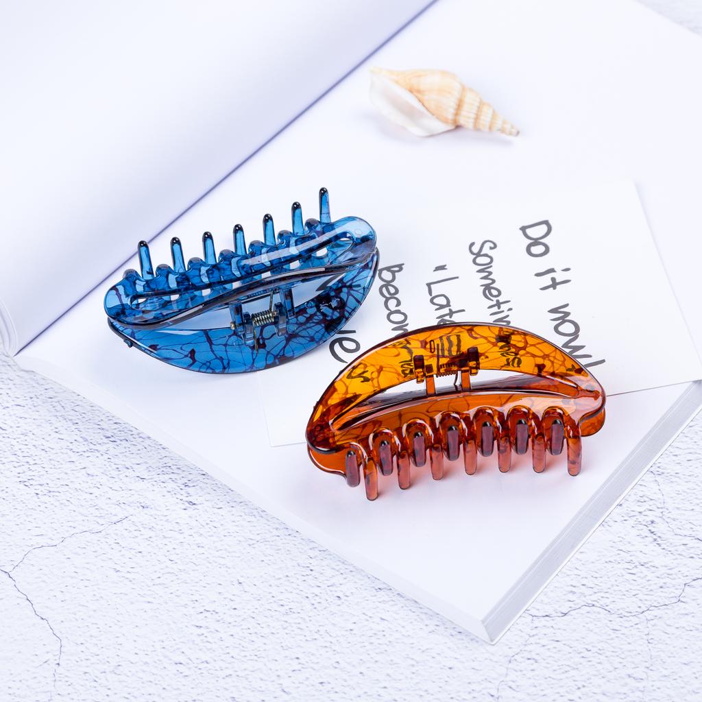 10cm Long Hair Claw Crabs for Hair Girls and Women Hair Clips Hair Accessories Brown Color Middle Aged Women Hairstyle