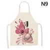 Nail Polish Lipstick Beauty Kitchen Women Apron Household Cleaning Cotton Linen Pinafore Salon Home Cooking Baking Adult Bib
