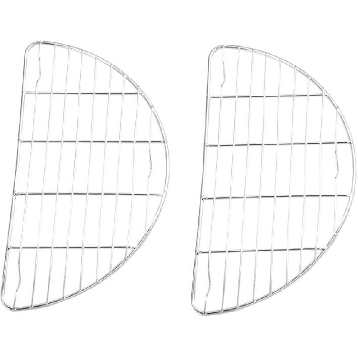Small Half Round Cooling Rack 2 Pack - 7.9 x 4.1 inches - Stainless Steel