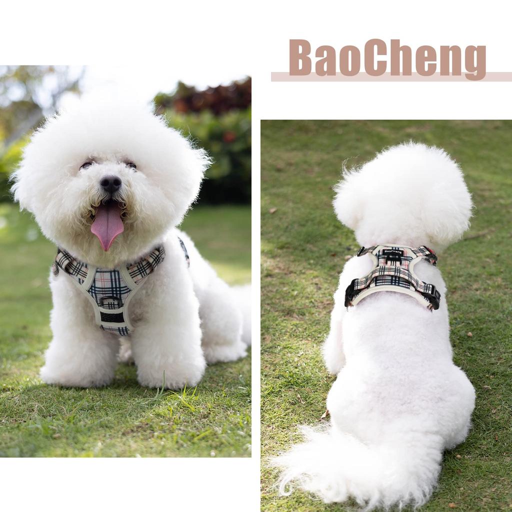 Latest Dog BaoCheng Dog Harness for Dog Reduces Adjustable Night Reflective Stays In Easy To Put On and Take For Walking Cute Check [2025 Harness]