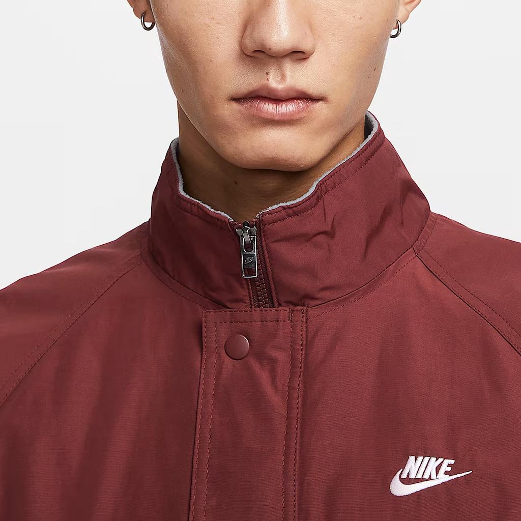 Nike Jachetă Club Futura Culoare Solidă Guler Înalt Largă Mânecă Lungă Jachetă Bărbați FZ0657-619